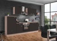 Küchenzeile mit ElektrogerätenClassic 270 cm in lava matt