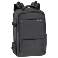 PEDEA DSLR-Kamerarucksack "Noble" Fotorucksack für Spiegelreflexkameras mit wasserdichtem Regenschutz und variabler Inneneinteilung, grau