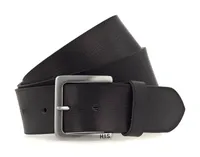 H.I.S 45mm Leather Belt W95 Black - kürzbar