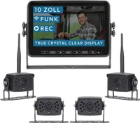 10" FUNK-Set ELEMENT WIRED HD | mit 4 Kameras | Wohnmobil & LKW bis 21 Meter  RVS-24677