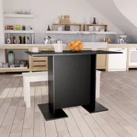 vidaXL Jedálenský stôl čierny 110x60x75 cm Materiál drevo