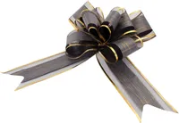 Oblique Unique Geschenkschleife Deko Schleifen für Geschenke uvm - schwarz gold