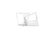 Fingerfood-Becher eckig, klar 7,2 x 7,2 x 7,2 cm - 230 ml [20 Stück]