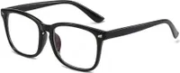 PACIEA Lesebrille Blaulichtfilter Klassisch Vollrand Federscharnier Computerbrille Damen Herren Schwarz +300