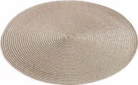 Tischset Platzdeckchen Ø 35 cm rund braun taupe Untersetzer Platzset abwaschbar