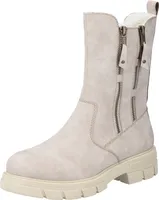 Rieker Damen Stiefelette Warmfutter 2 Zierreißverschlüsse Profilsohle Z9160, Größe:40 EU, Farbe:Beige