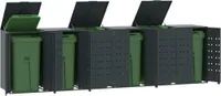 Box na odpadky pro 6 tun antracitový 414x79x117 cm ocelový