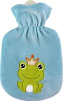 Wärmflasche mit Motiv-Veloursbezug Froschkönig Wärmflasche mit Flauschbezug