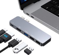 USB C Hub, MacBook Adapter mit Thunderbolt 3, 4K HDMI, 3USB Ports, MacBook Air Multiport Zubehör mit Kompatibel mit MacBook Pro 2020-2016, MacBook Air M1