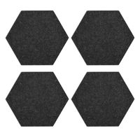 Hellgrau 9x Filz Pinnwand 17,7x17,7cm mit Stecknadeln und Klebeband Filzboard für Küche und Büro Navaris Filz Memoboards Set quadratisch