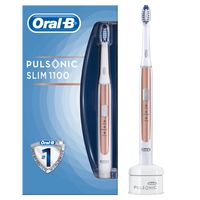 Oral-B Pulsonic Slim 1100 elektrische Schallzahnbürste, mit Timer und Aufsteckbürste, Roségold