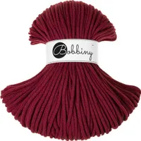 BOBBINY 5mm Premium Flechtkordel 100 m Garn Häkeln Makramee, Farbe:Wine Red