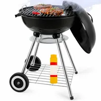 Creative Corner Abschließbarer Holzkohle-Gartengrill mit Lüftungshaube und Ablage