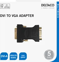 Adapter DVI-A - VGA, czarny