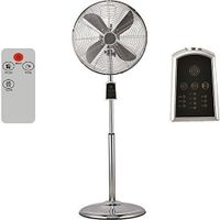 Syntrox Digitaler Retro Chrom Standventilator mit Fernbedienung