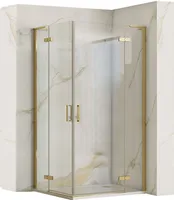 Sprchový Kút HUGO Double Brush Gold 80x80
