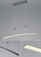 B-Leuchten LED Pendel New Loire Anthrazit