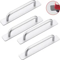 Türgriff Möbelgriff,Aluminium Griff Selbstklebend,Türgriffe,18cm/15cm（4 Stück ）