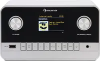 Auna rádio, dobíjecí DAB rádio, DAB Plus rádio s Bluetooth, DAB/DAB+/FM rádio na baterie, kuchyňské rádio s dálkovým ovládáním, TFT displej, budík, 5 h provozu, malé digitální rádio, rádio s 15 W zástrčkou.