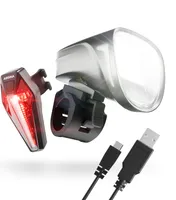 ABSINA LED Fahrradlicht Set USB aufladbar - 200m Reichweite & 100 Lux Fahrradbeleuchtung StVZO zugelassen, Fahrrad Licht