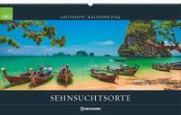 GEO SAISON: Sehnsuchtsorte 2024 - Wand-Kalender - Reise-Kalender - Poster-Kalender - 58x36