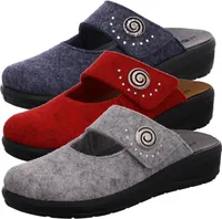Rohde Damen Hausschuhe Pantoffeln Softfilz Catania 6169, Größe:37 EU, Farbe:Blau