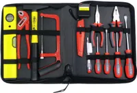 FAMEX 190-50 Werkzeugtasche mit Werkzeug Set - Werkzeugsatz für DIY und Reparaturarbeiten