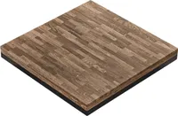 MASSIV STEEL | Gastro Massiv Tischplatte | B:T 70 x 70 cm | Walnuß | Quadratisch | Bistro Massiv Tischplatte | Gastro Massiv Tischplatte