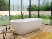 BADLAND Freistehende Badewanne 170x80 Acryl mit Ablauf VIEGA Klick-Klack GRATIS!