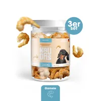 KAUDAS Hundesnack GarnelePur - 3× 50g gefriergetrocknete Garnele - 250 g Rohgewicht