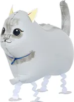 Folienballon Airwalker Katze weiß, ca. 58 x 44 cm