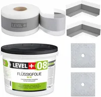 DICHTSET 12 Kg Flüssigfoli 10m Dichtband Innenecke Bad Duschabdichtung TOP SET18
