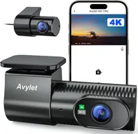 4K+1080P Dashcam Auto Vorne Hinten, Wi-Fi/APP Dual Auto Kamera mit Parküberwachung