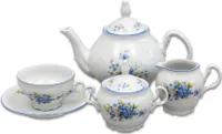 Bernadotte, Teeservice, Vergissmeinnicht, tschechisches Porzellan Thun 1794