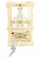 Alberts Premium Selection Glasballon, Weinballon 10 Liter im Holzgestell