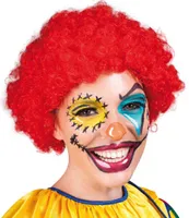Clown Perücke Rot gelockt Karneval Fasching Halloween Party Cosplay