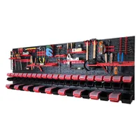 114-dielna nástenná súprava náradia XXL 2316 x 780 mm Dielenská stena s 58 stohovacími boxmi s vekom Držiaky na náradie Dielenský regál Nástenný regál