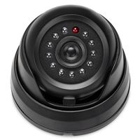 kwmobile Dummy Kamera für Deckenunterbau - mit LED Licht - Dome Überwachungskamera Attrappe - täuschend echte Fake Security Camera in Schwarz