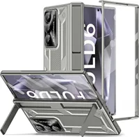 Pouzdro pro Samsung Galaxy Z Fold 6 vojenské ochranné pouzdro s integrovaným dvojitým stojánkem, ochranou displeje a objektivu, ochrana pantu Šedá