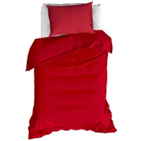 Moodit Bettbezug, Basil Deep Red 140 x 220 + 60 x 70 cm - Baumwolle
