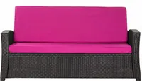 Gartenkissen für Polyrattan Gartenmöbel Bankkissen 100x60x50 Rosa, lounge-ersatzkissen set, Sofa Kissen für Rattansofa 2-Sitzer