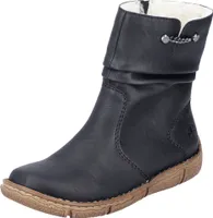 Rieker Damen Stiefelette warm gefüttert Reißverschluss Kettendetail Z3771, Größe:40 EU, Farbe:Schwarz