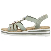 Rieker Komfort Sandalen V0245-52 Damen 362D5630323435 Türkis 40 EU