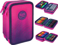 Coolpack Jumper 3 Fächer Federmäppchen mit Zubehör Farbverlauf frape SK