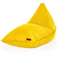 Green Bean Indoor XXL Sitzsack 150x100x100cm mit EPS Perlen Füllung - kuschelig, weich, waschbar - Gelb