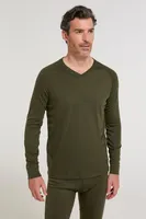 Mountain Warehouse - "Talus" pánsky termo top s výstrihom do V MW1864 (4XL) (Khaki green)