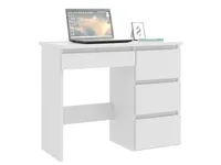 Meblowa1 Computertisch Beta 3 Weiß 94x43x75cm Schreibtisch mit 4 Schubladen laminierte Platte modernes Design für Büro & Kinderzimmer