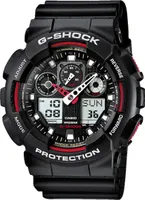 G-Shock GA 100 Uhr Black G-Shock Red, Größe: One Size
