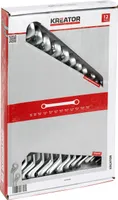 Zestaw kluczy oczkowych 12 szt. 6-32 mm ze stali narzędziowej z uchwytem ściennym