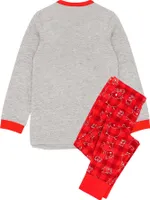 Prasátko Peppa - Dívčí pyžamo - vánoční design NS6560 (92) (červená/šedá)